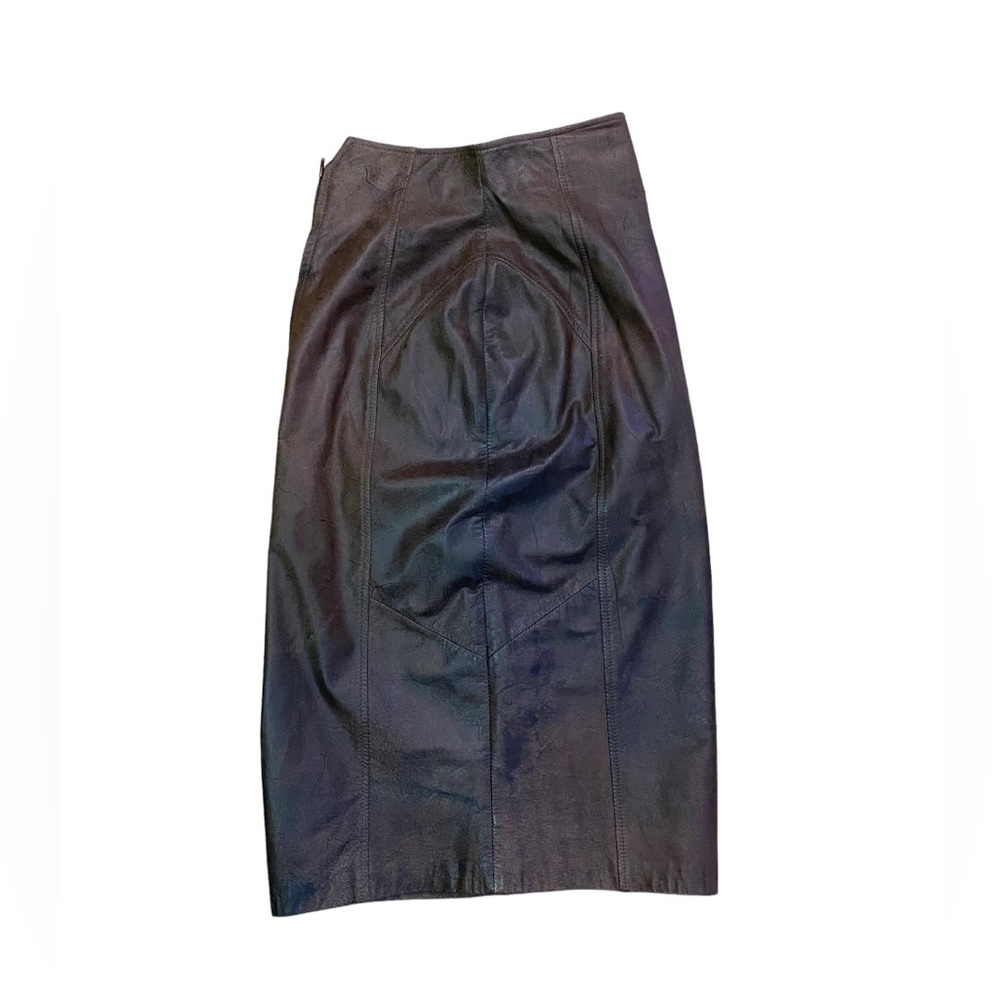 Vintage 1980s Leather Pencil Skirt Women’s Size M